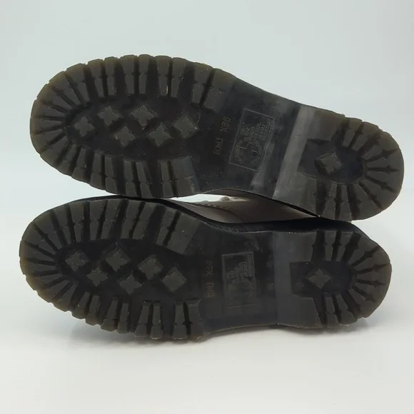 DR. MARTENS Sinclair White Milled Nappa Leather Platform Boots Zip Front Sz 10 - Picture 8 of 11